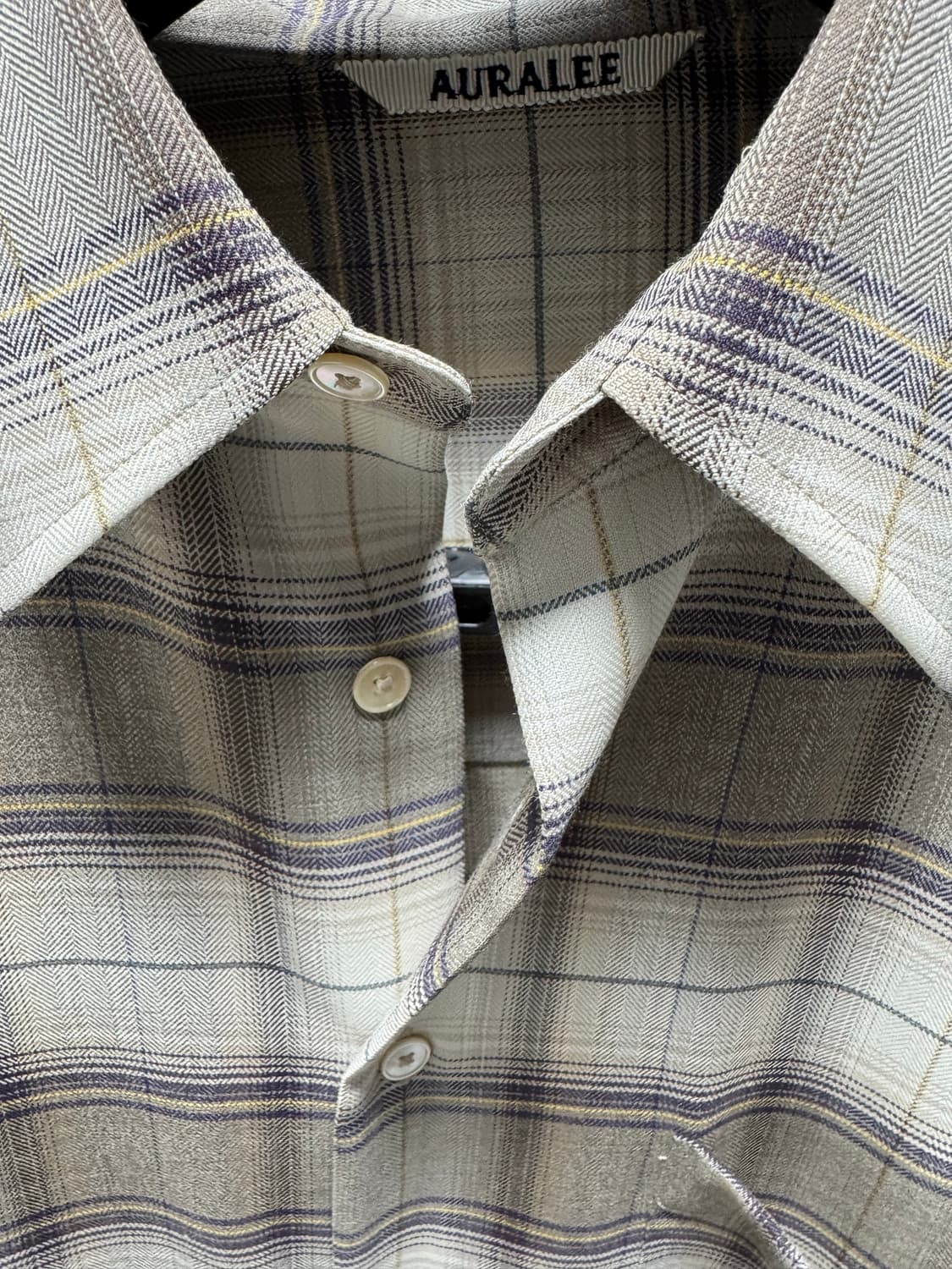 오라리 체크 셔츠 Light Brown Check 23AW 5사이즈 상품이미지4