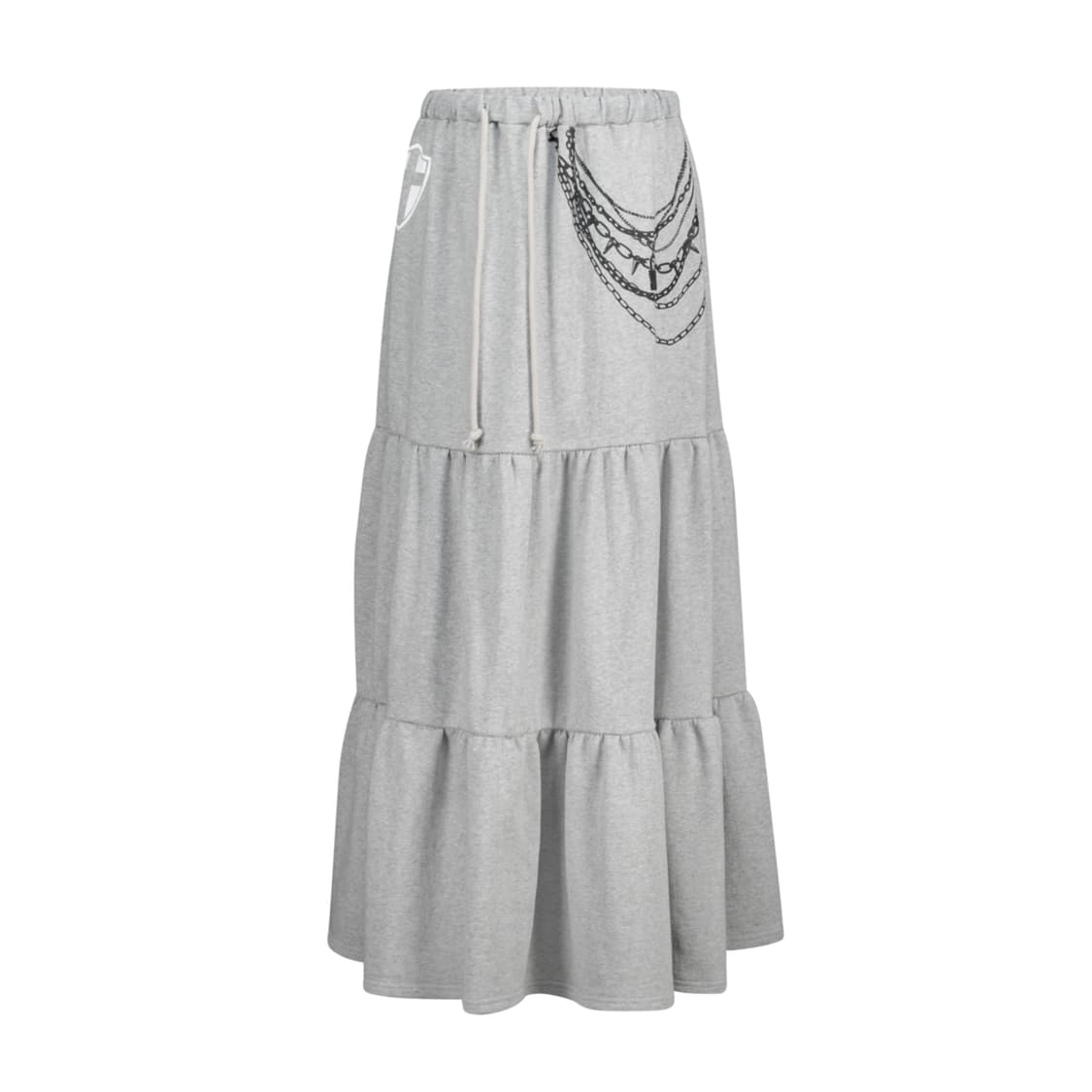 샵페어리 maxi jersey tiered skirt melange 상품이미지2