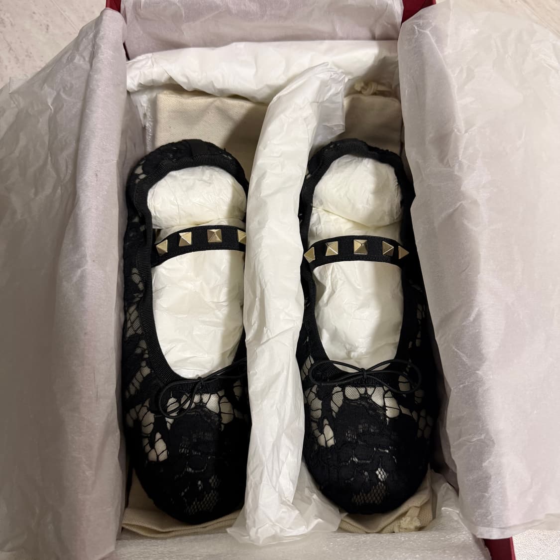 [36] 발렌티노 벨레리나 레이스 슈즈 블랙 상품이미지7