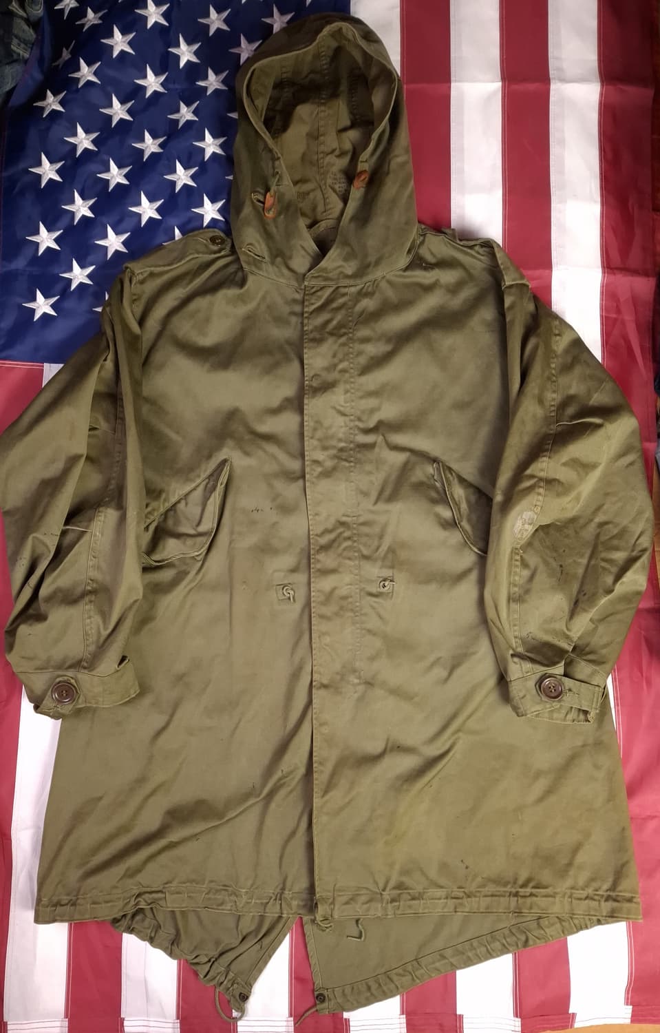 오리지날 미군 M-51 진나단파카 양털 라이너 미듐 셋트 상품이미지4