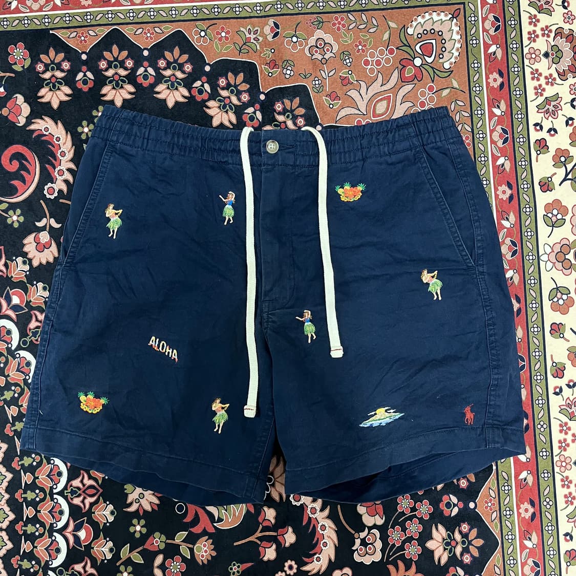 폴로 랄프로렌 알로하 자수 반바지 M 상품이미지1