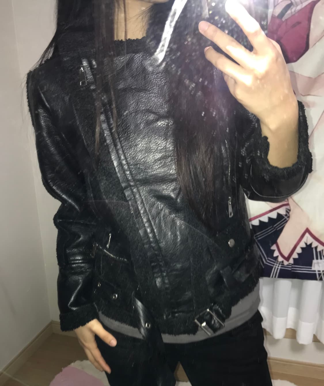 무스탕 라이더 레더자켓 상품이미지2