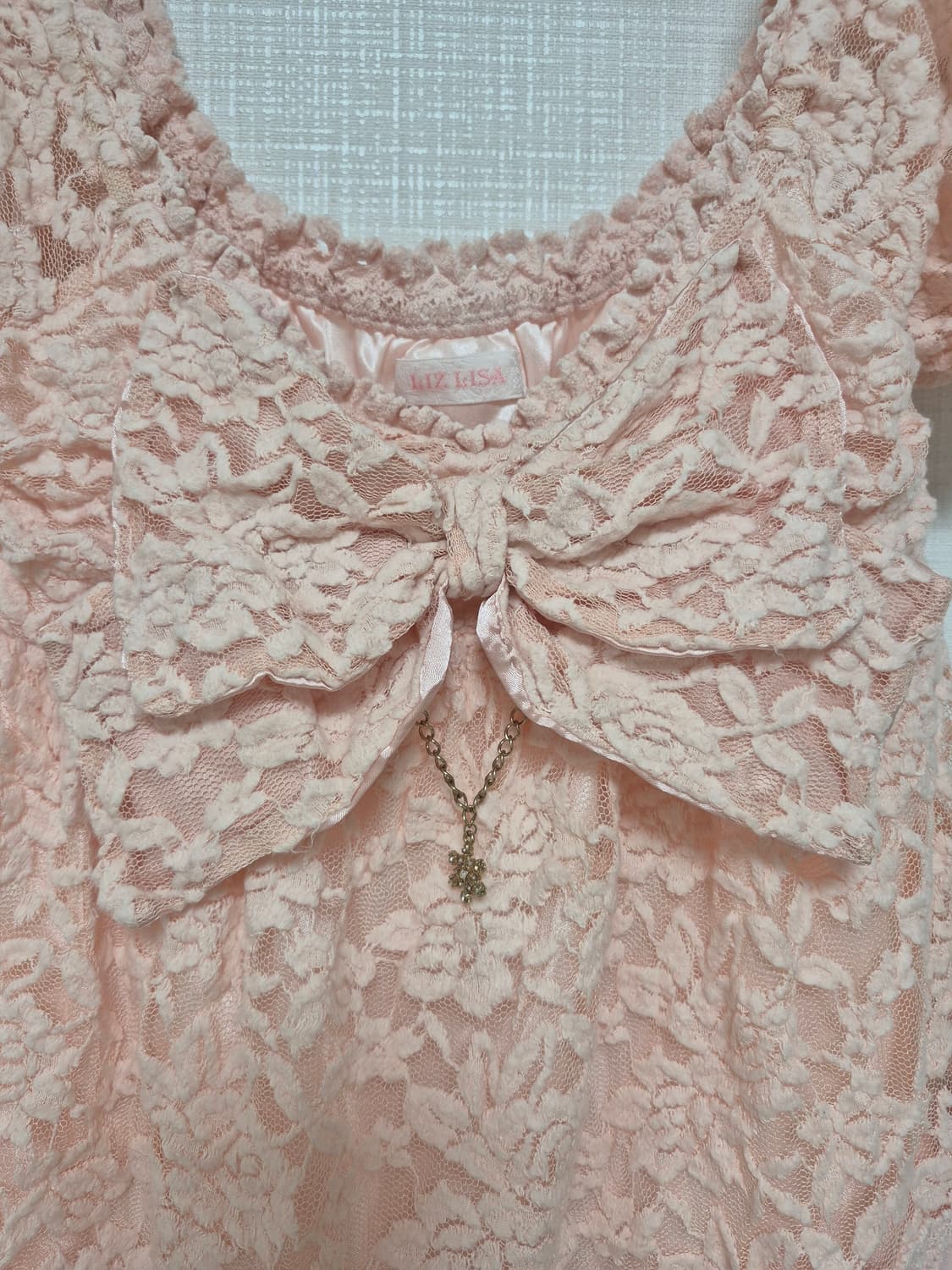 리즈리사 히메갸루 초고전템 핑크레이스 리본튜닉 상품이미지2