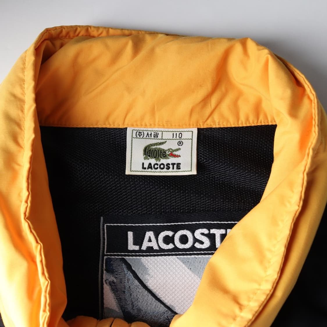 라코스테 네이비 옐로우 배색 블루종 자켓 2XL 상품이미지5