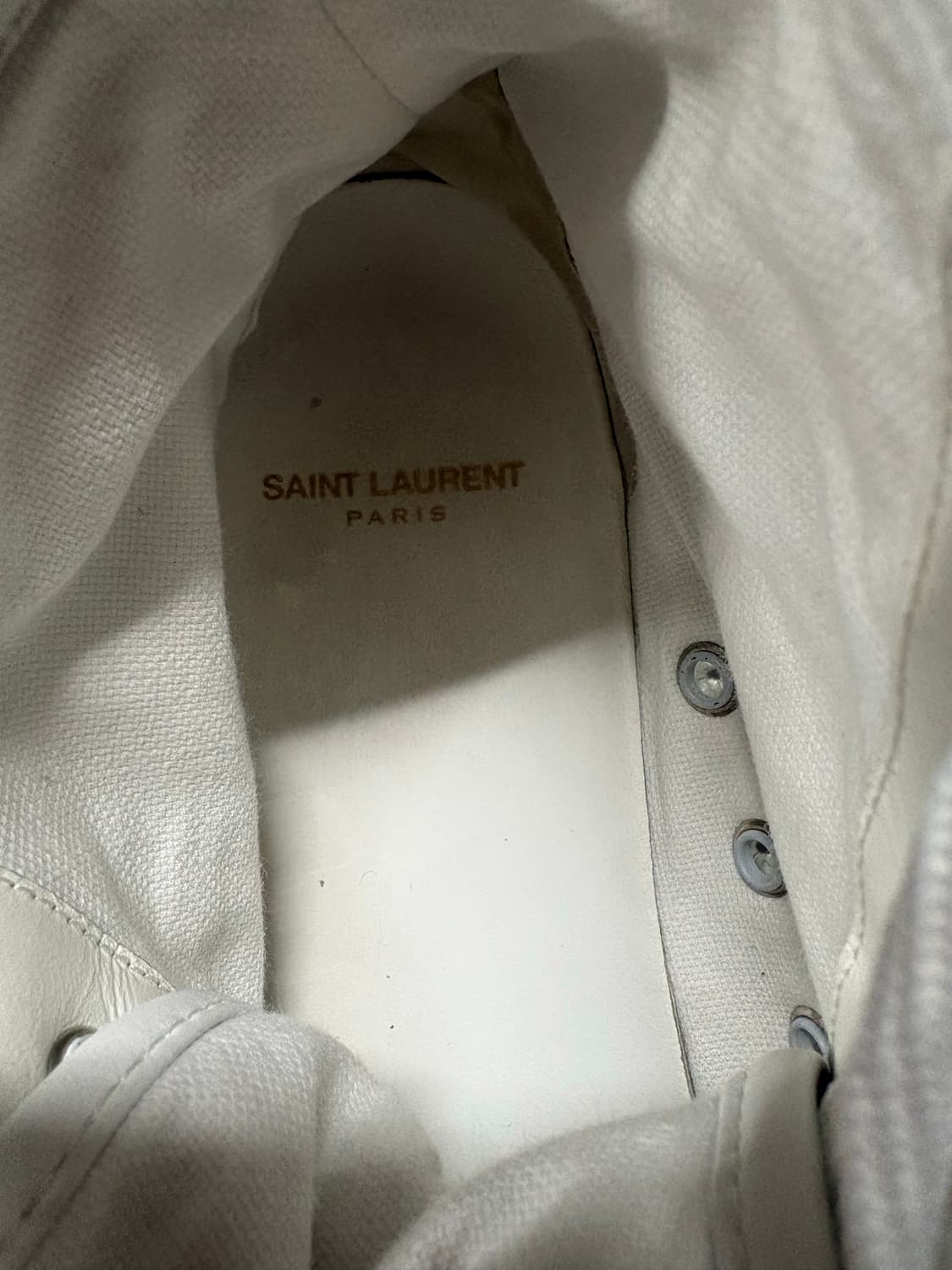 생로랑 화이트 캔버스 말리부 하이탑 상품이미지4