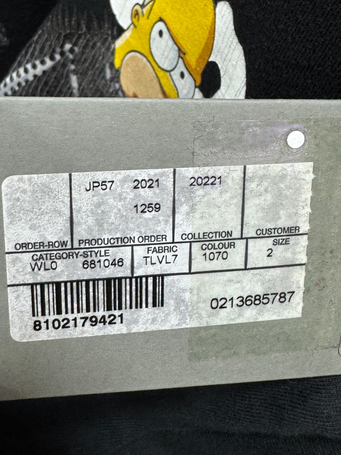 발렌시아가 심슨 롱슬리브 티셔츠 2사이즈  상품이미지4