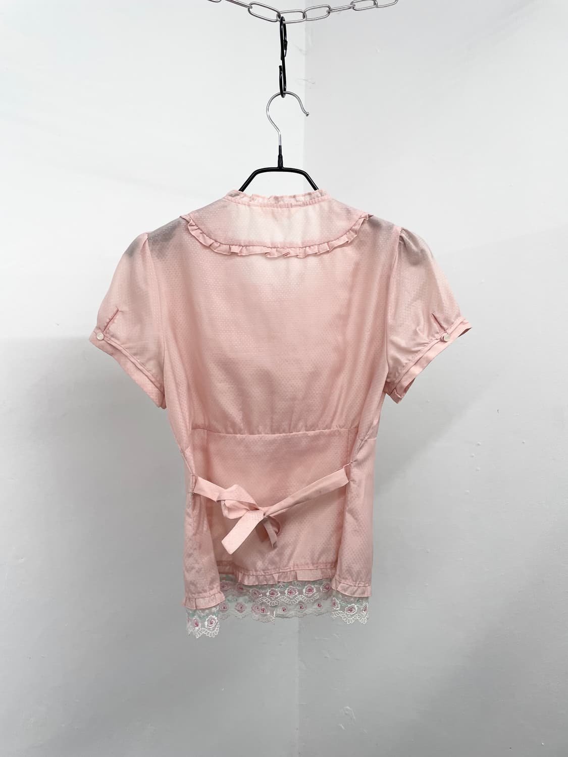 러블리 프릴 시어 버튼 블라우스 상품이미지7