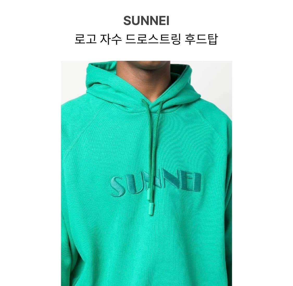 [써네이] 빅로고 후드티 _ S size (펀 그린 컬러) 상품이미지5