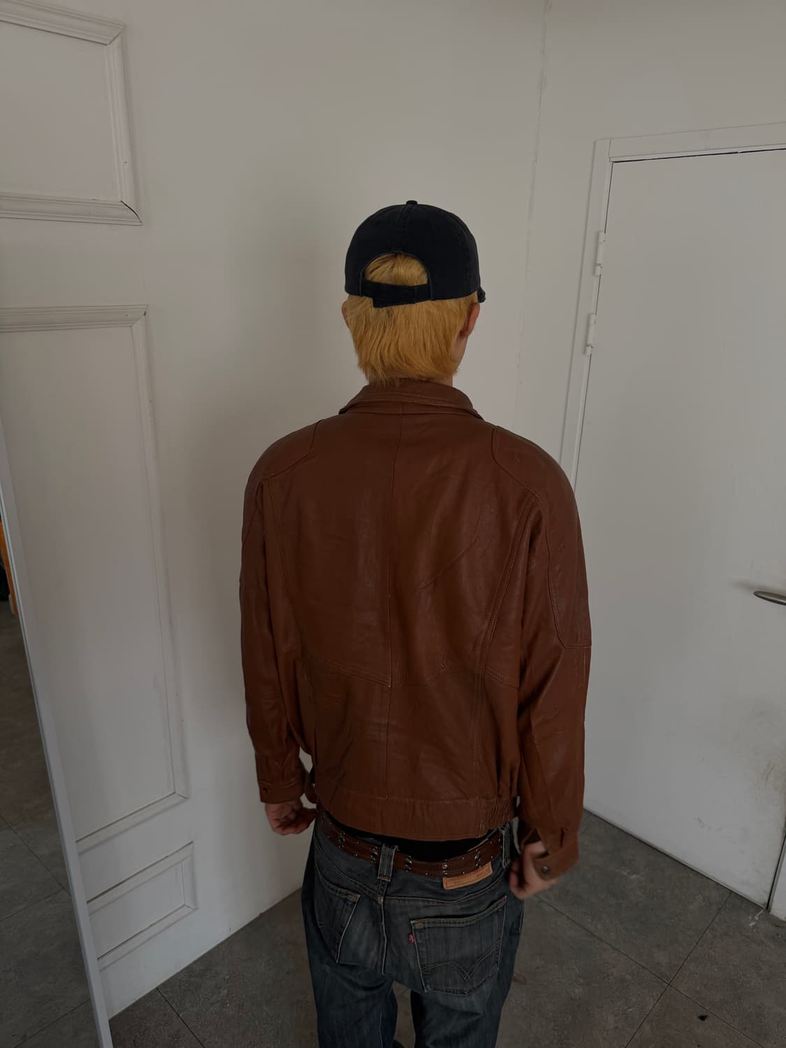 유틸리티 디테일 레더 블루종 자켓 상품이미지10