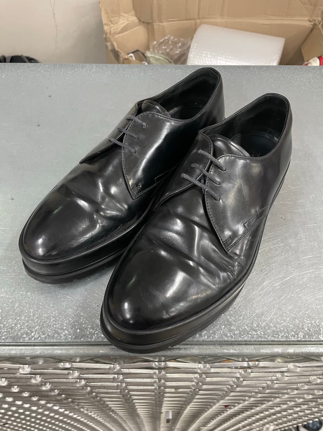 프라다 레더 로퍼 블랙 5 상품이미지2