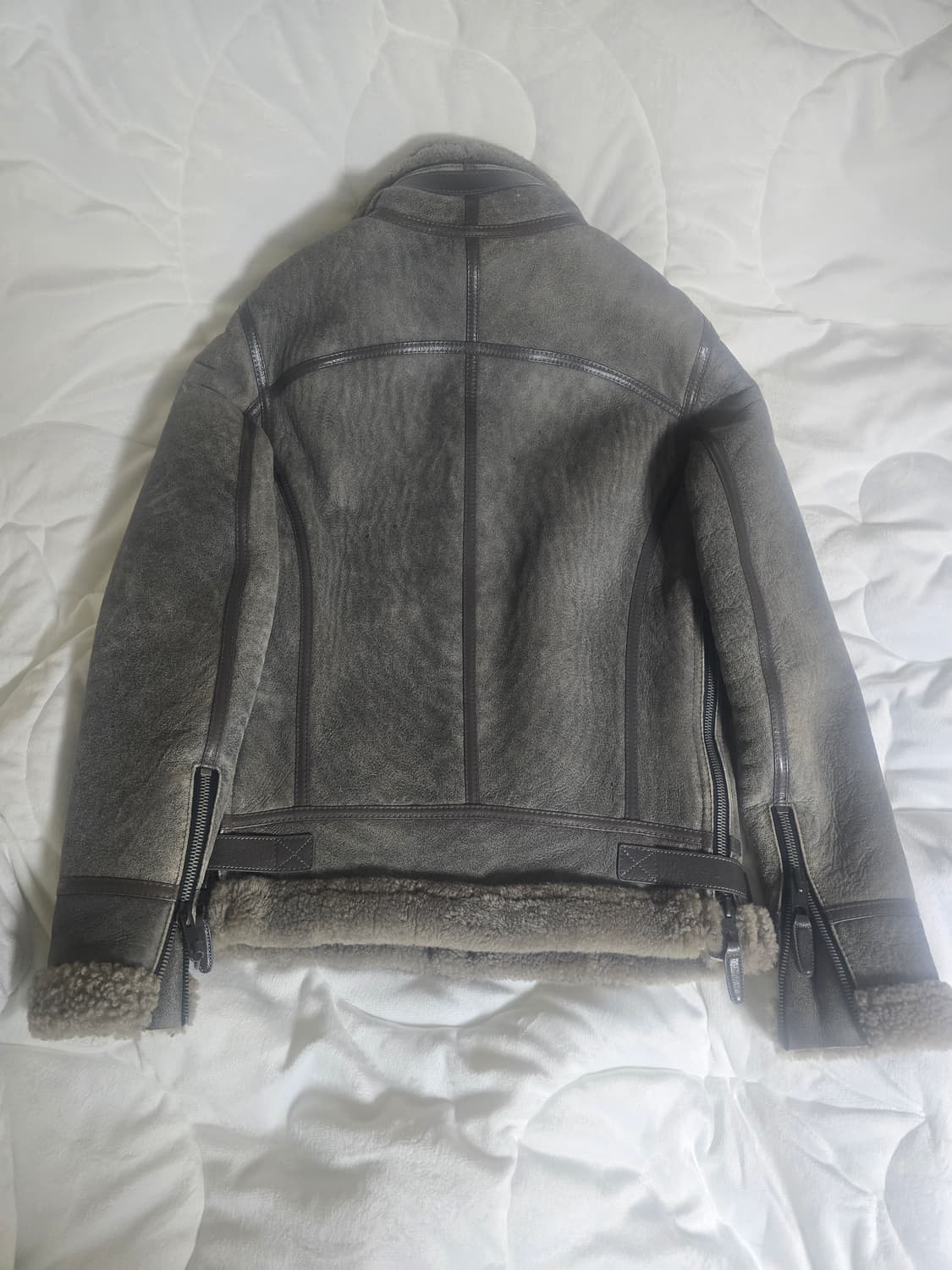 타임옴므 천연 양가죽 양털 무스탕 100사이즈 (정가 350만원대) 상품이미지4