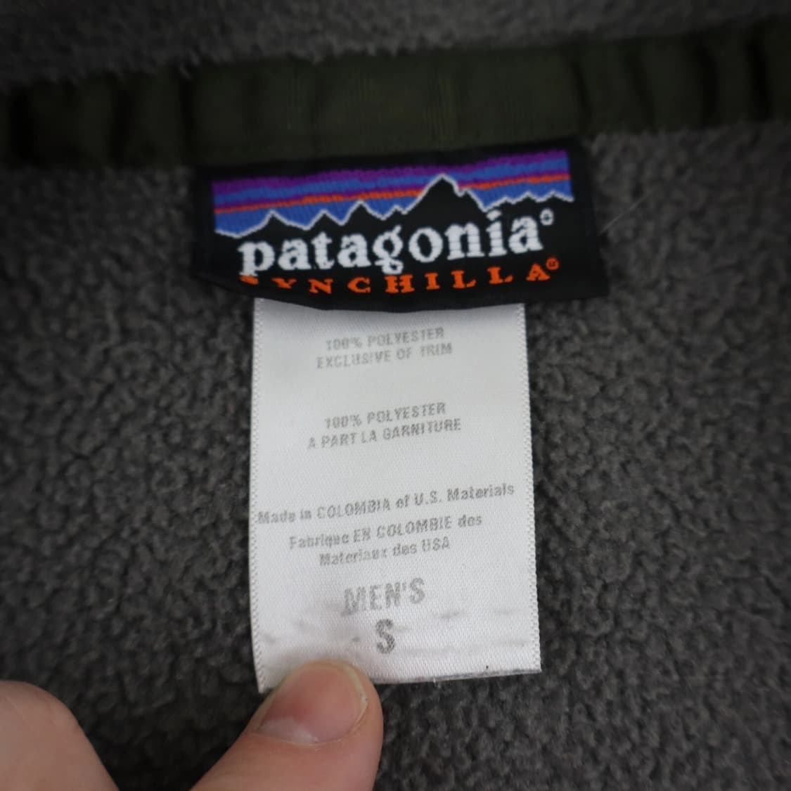 00s 파타고니아 신칠라 스냅-T 그레이/그린 콜롬비아 상품이미지4