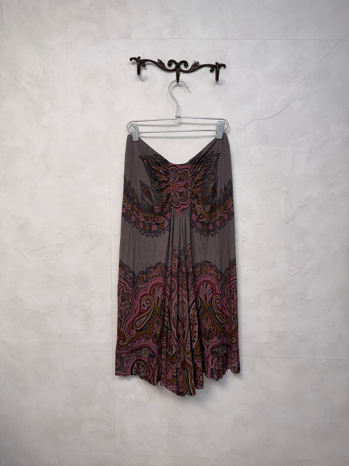 ETRO pink gray ethnic paisley cotton sk 상품이미지2
