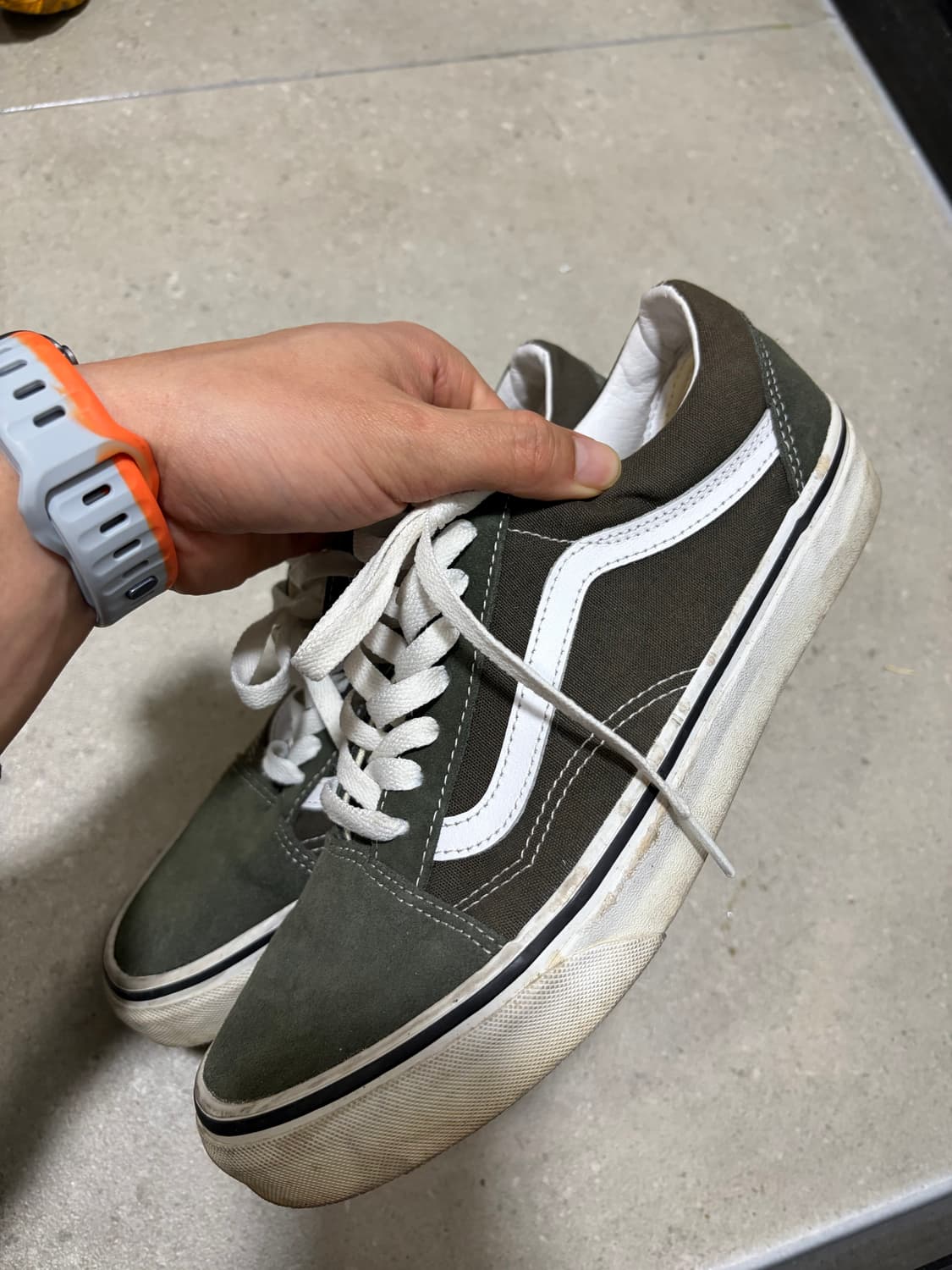 반스 올드스쿨 올리브 스웨이드 260 상품이미지1