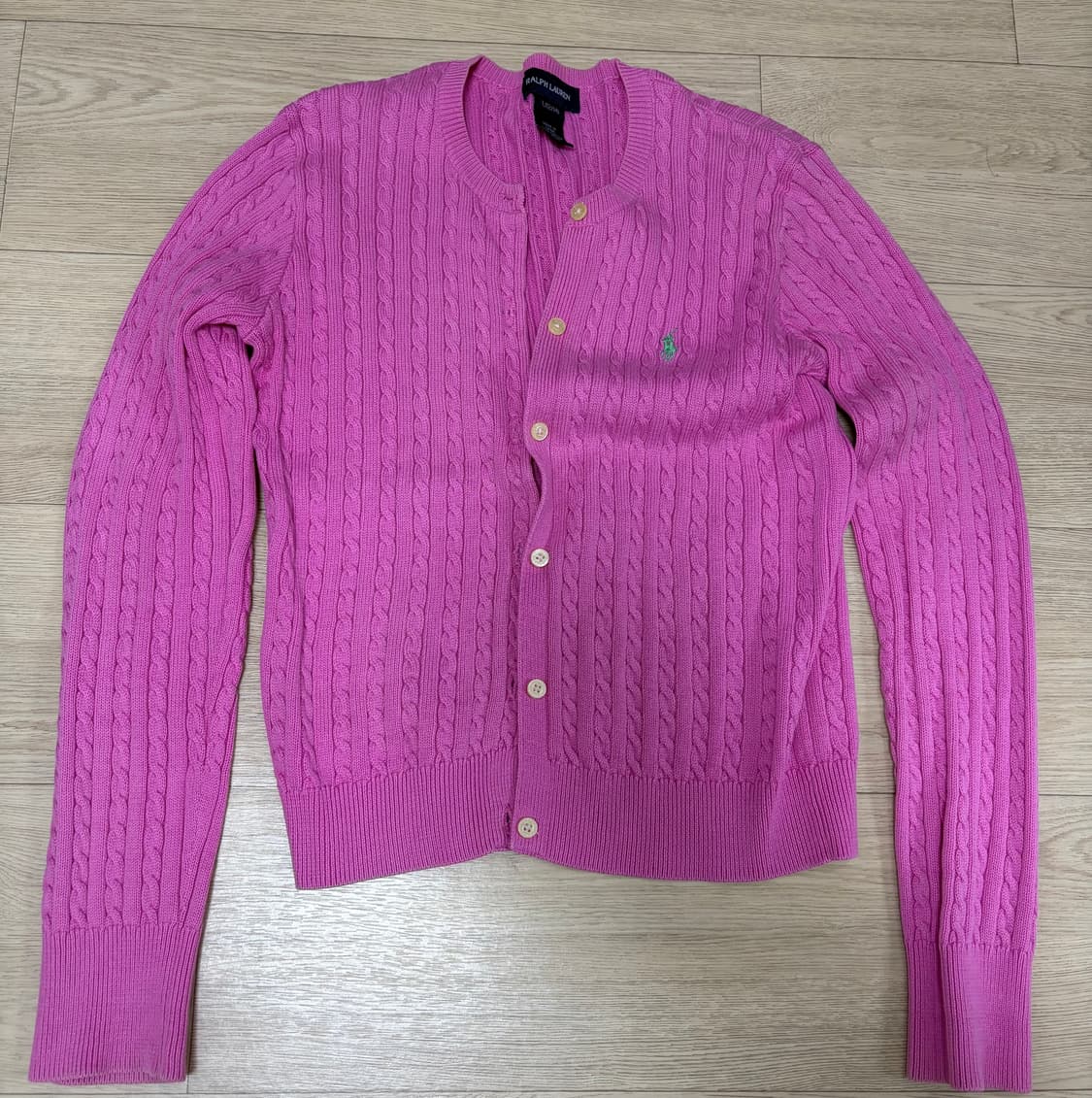 폴로 랄프로렌 걸즈 꽈배기 가디건 L 상품이미지1