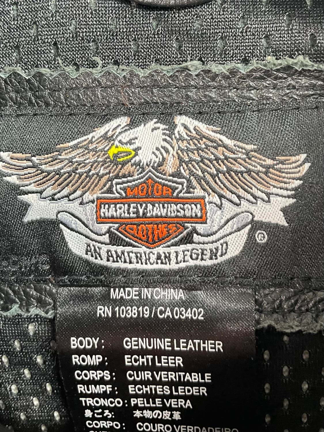  할리데이비슨 우먼스 로고 라이더 가죽자켓 (on.390)   상품이미지8