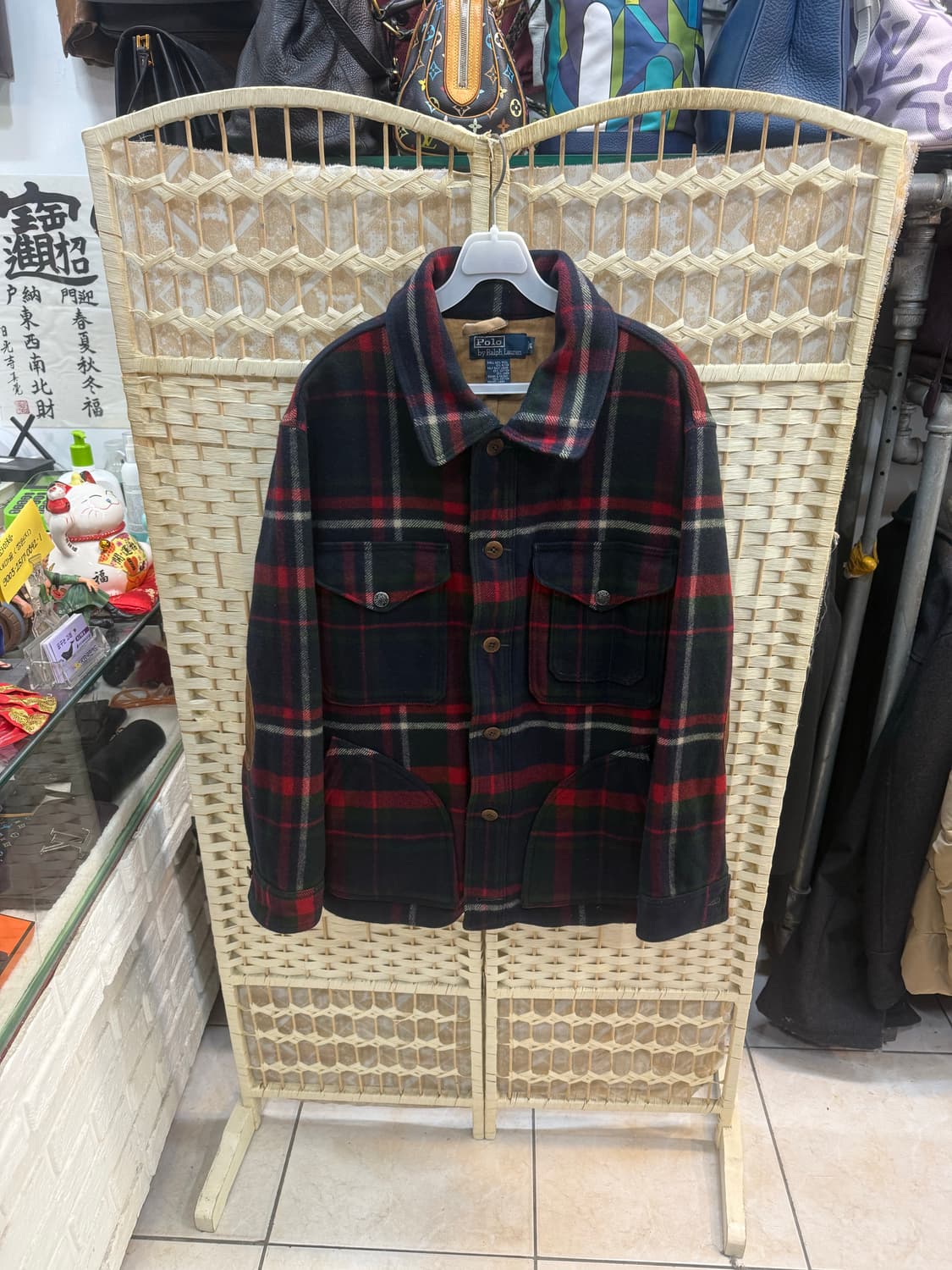 105 정품 폴로랄프로렌 빈티지 울 타탄 체크 헌팅자켓 팝니다 상품이미지1