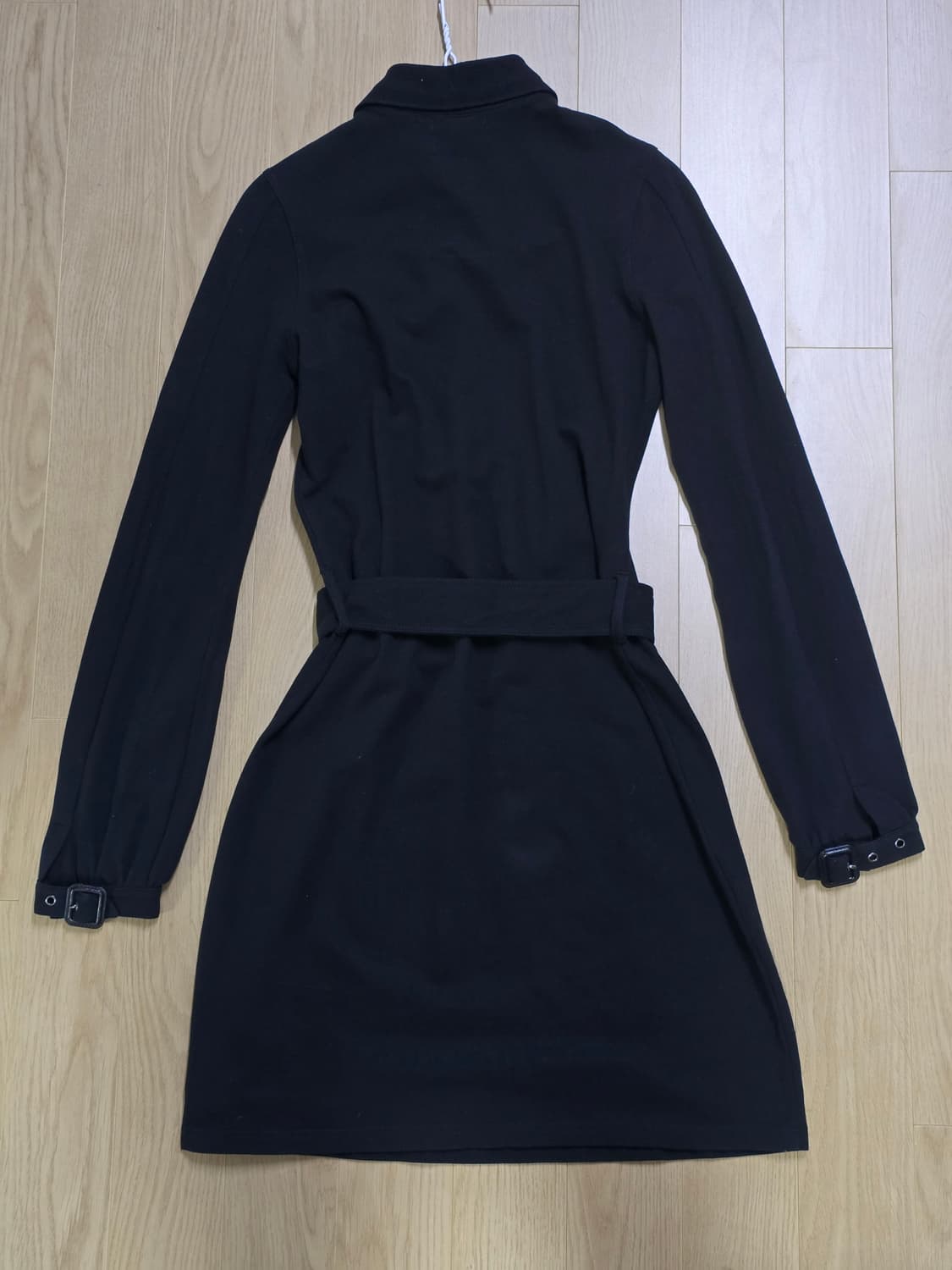 Burberry 버버리 블랙 벨티드 미디 원피스 S 상품이미지5