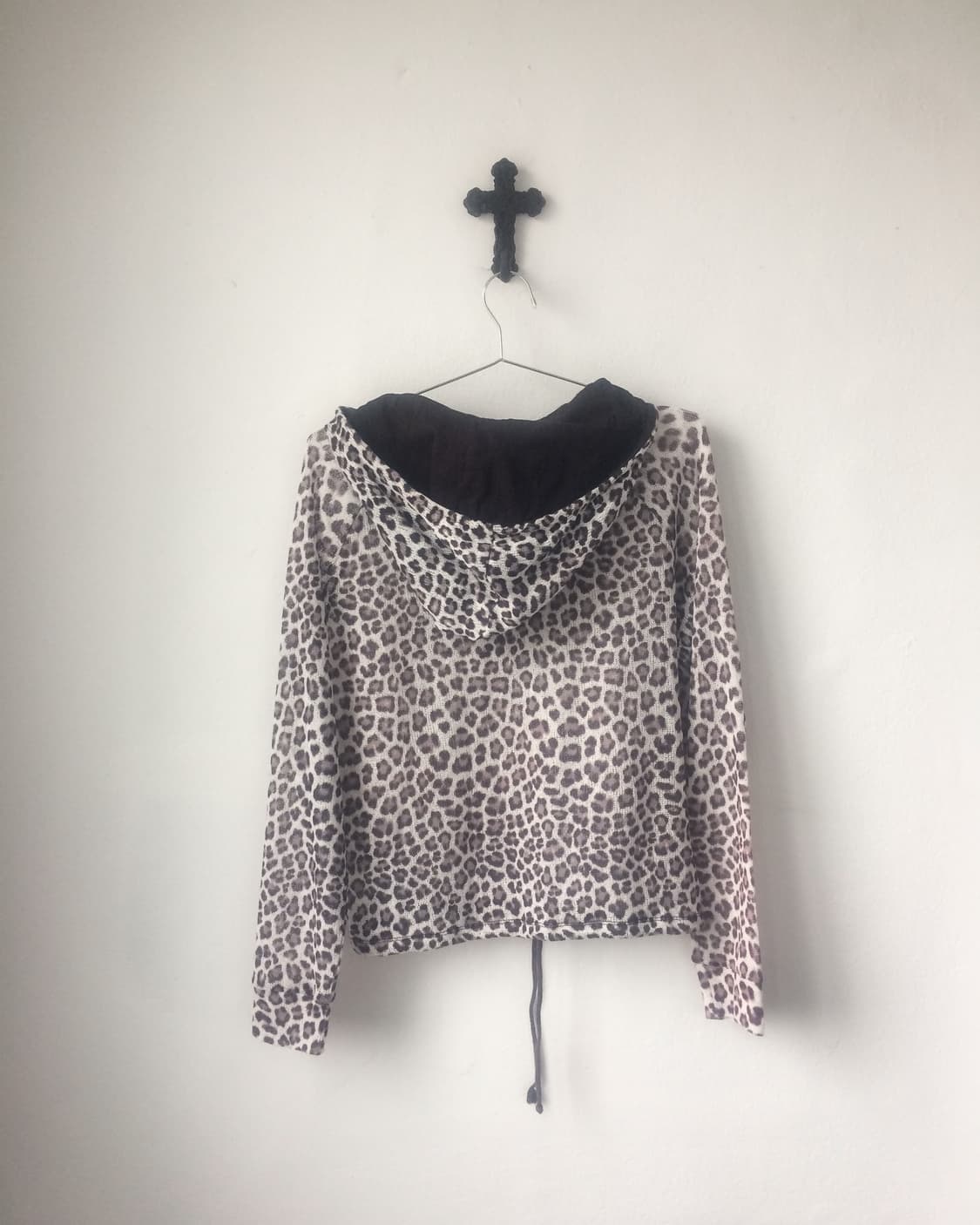 Leopard pattern hood knit 상품이미지3