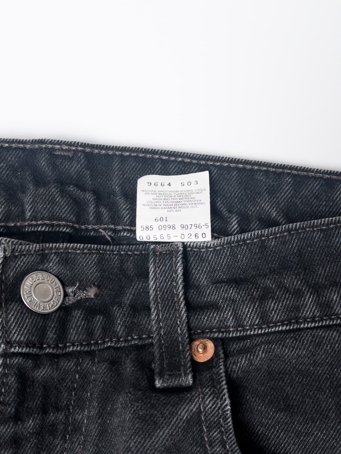 90's 미제 리바이스 565 루즈 핏 와이드 레그 32x32  상품이미지4