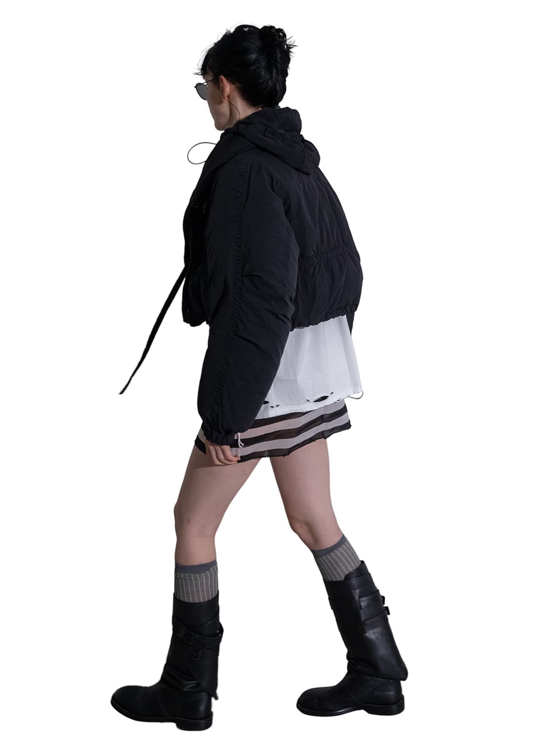 퍼버즈 25fw 스트링 멀티 크롭 다운패딩 상품이미지6