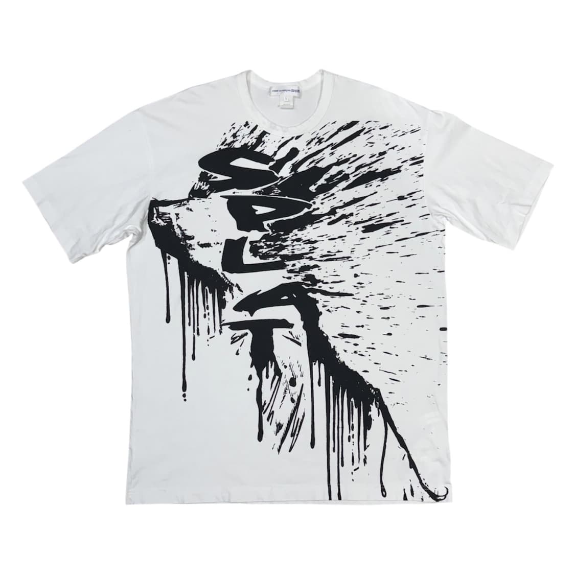 꼼데가르송 페인트 스플래터 splat 그래픽 반팔 티셔츠 상품이미지1