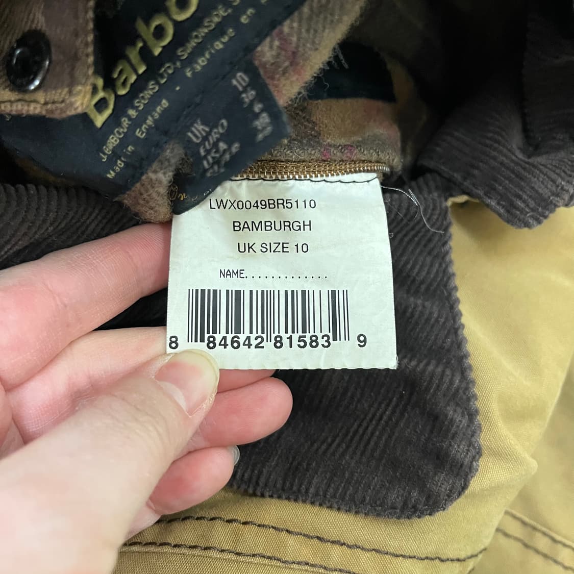 10 바버 밤버그 워터프루프 빈티지 자켓 0224M 상품이미지3