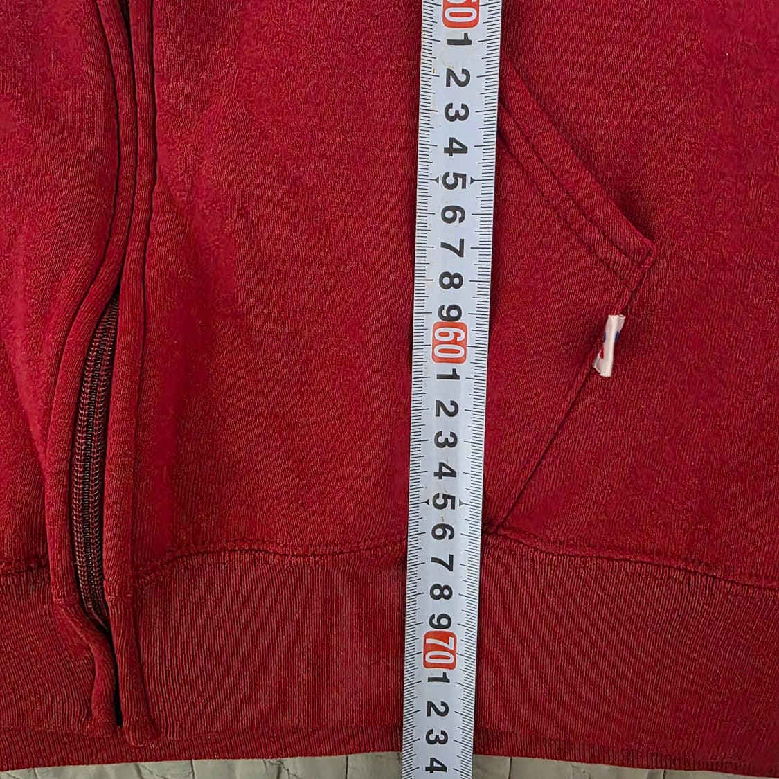 [XXL] 90s 빈티지 러셀 애슬레틱 레드 후드집업 - 라이트 페이드 상품이미지10
