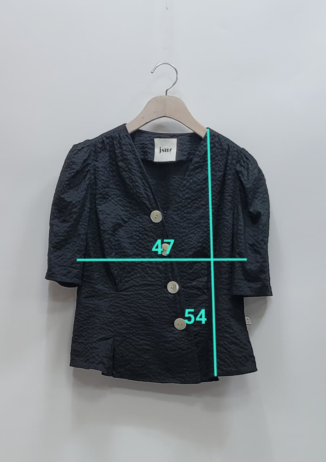 JSNY 20SS 시어스커 자켓형 블라우스 / 여 85 블랙
 상품이미지10