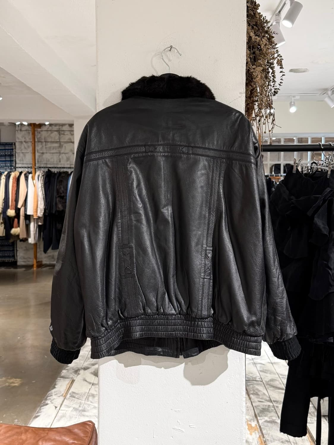 빈티지 리버시블 밍크 레더 봄버 자켓 상품이미지7