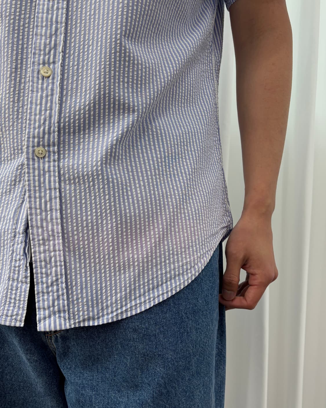 [M]폴로 랄프로렌 스트라이프 시어서커 반팔 셔츠 상품이미지7