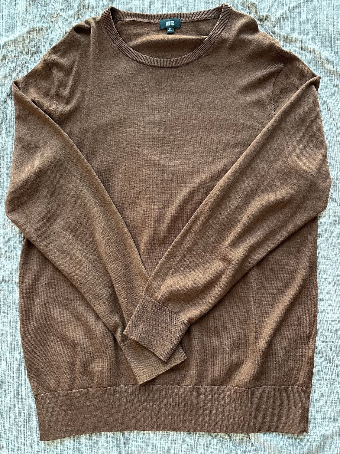 유니클로 캐시미어 니트 브라운 XL 상품이미지1