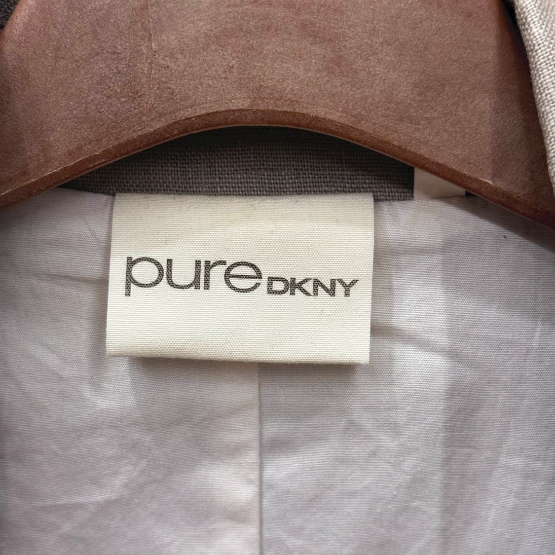 DKNY 퓨어 린넨 라이더 자켓 사선지퍼 숄더 견장 카키베이지 상품이미지7