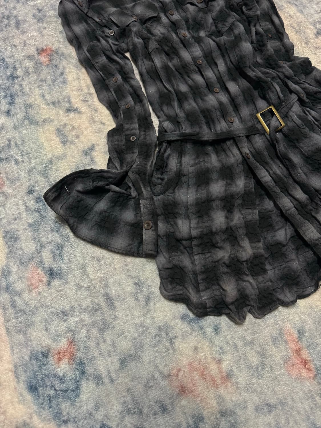 Fuga 00s transform wrinkle gimmick shirt 상품이미지5