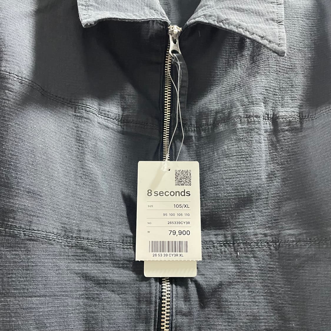 에잇세컨즈/ 가먼트다잉 투웨이 집업 자켓/ XL 상품이미지7