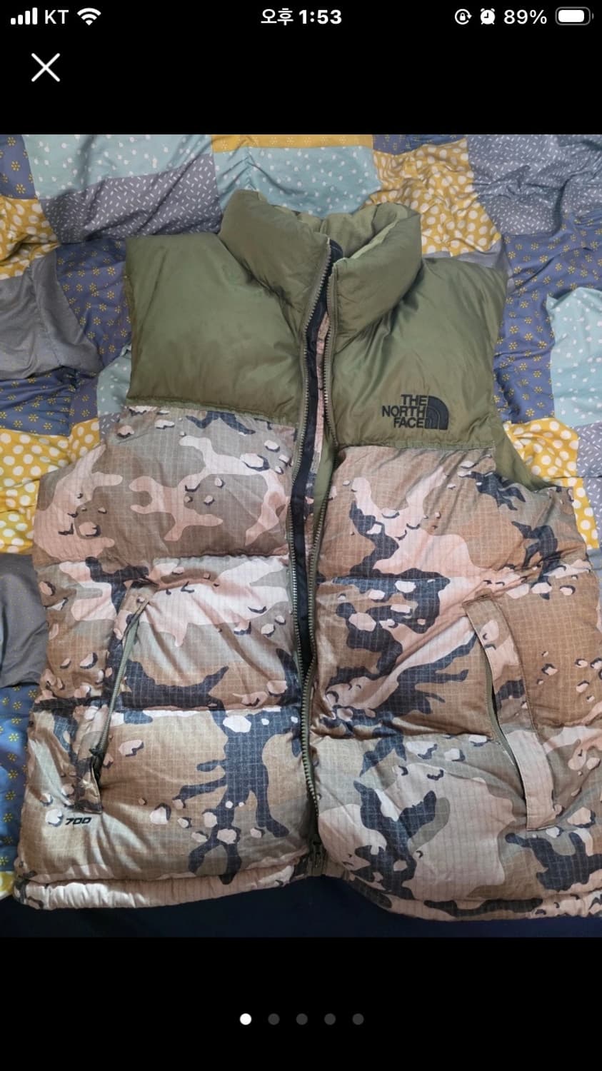 [급처/해외 L]노스페이스 700 눕시 베스트 카모 상품이미지1