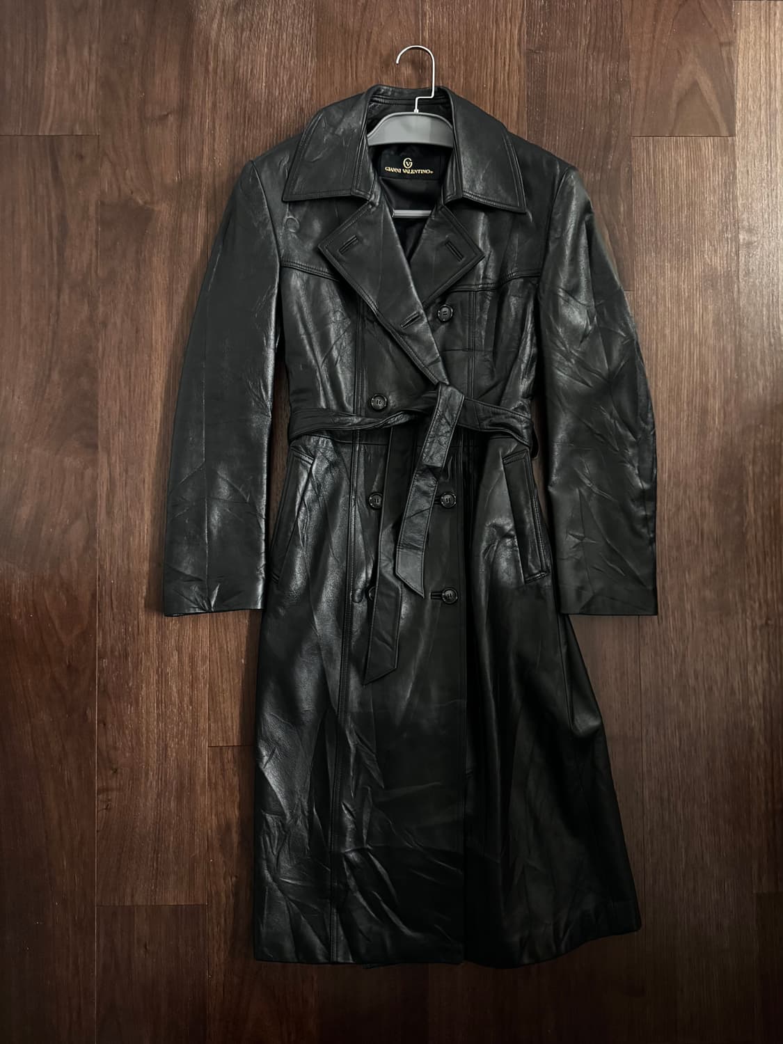 지아니 발렌티노 양가죽 롱코트 가죽 코트 상품이미지1