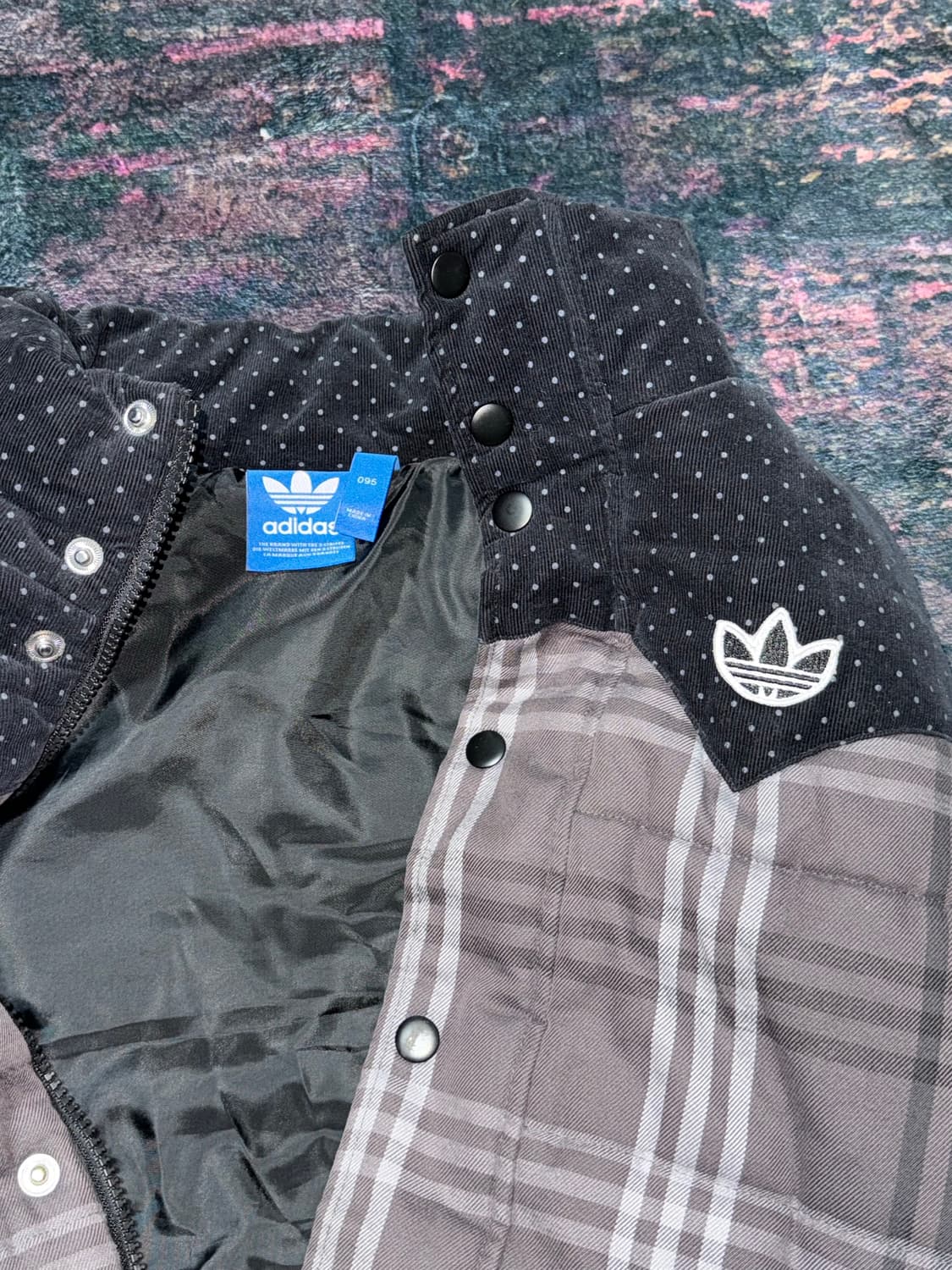 아디다스 도트 벨벳 체크 패딩조끼  상품이미지6