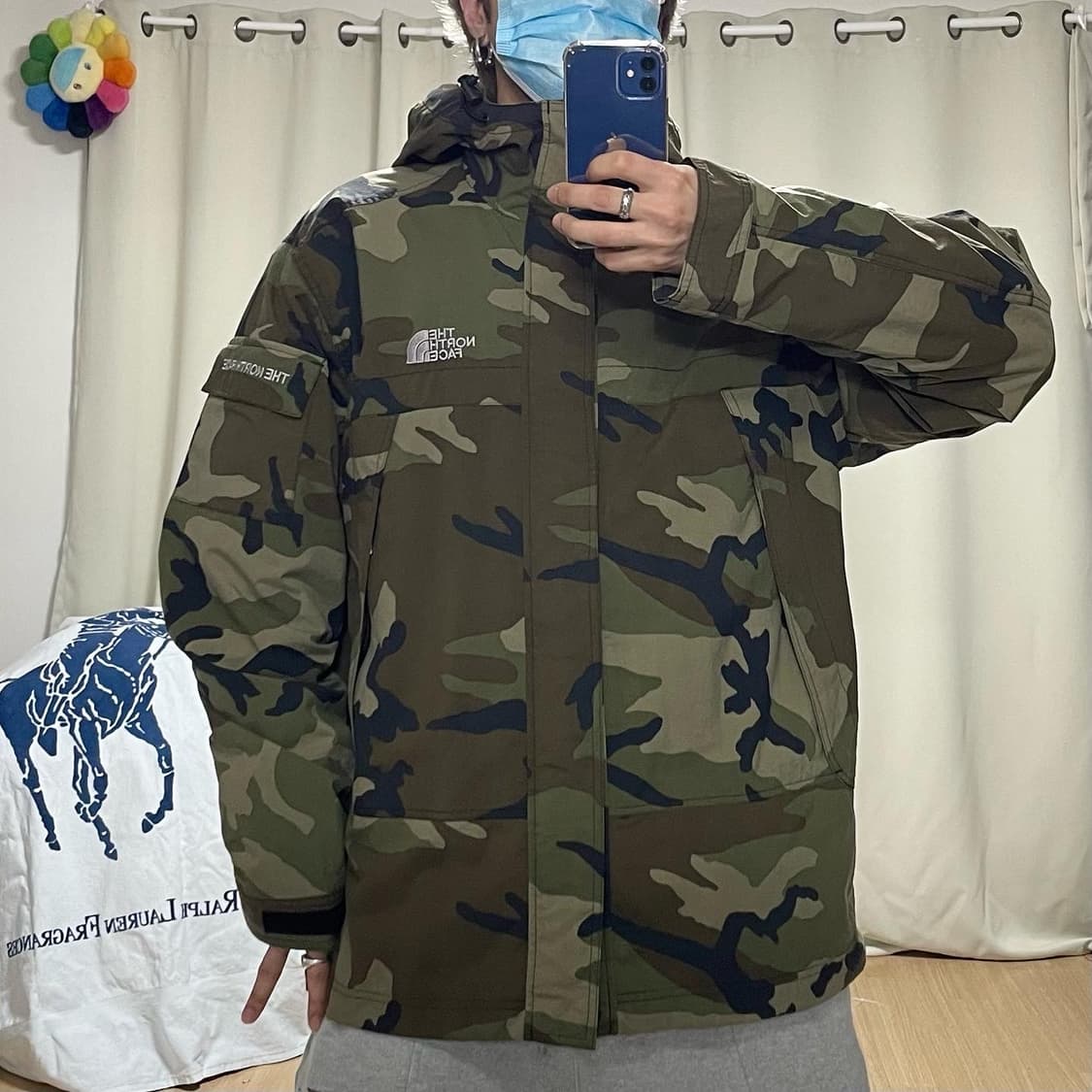 노스페이스 밀리터리 카모 바람막이 상품이미지1