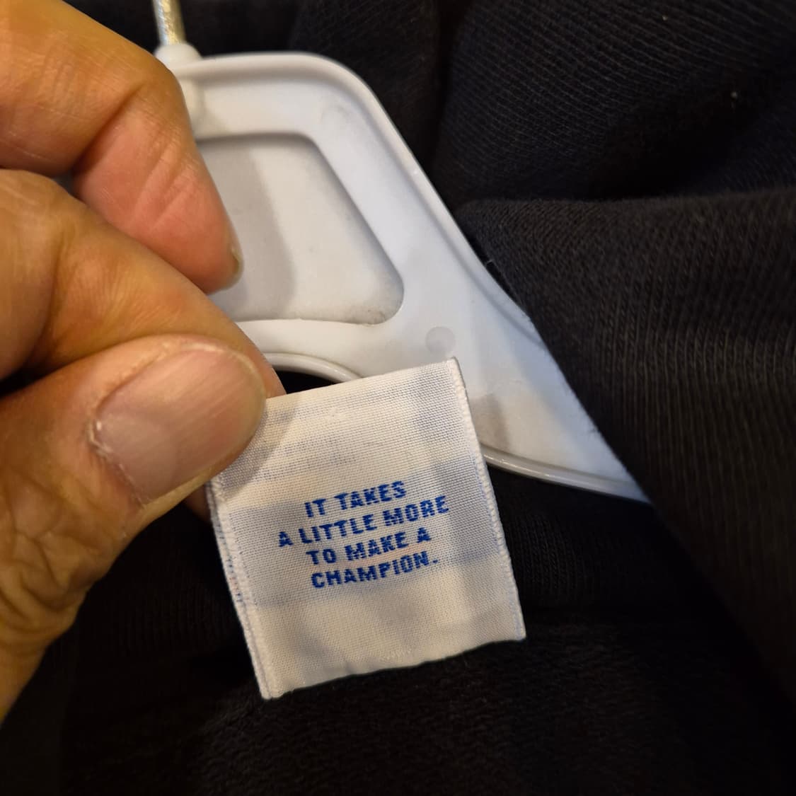 XL 챔피온 블랙 빅로고 후드 상품이미지4