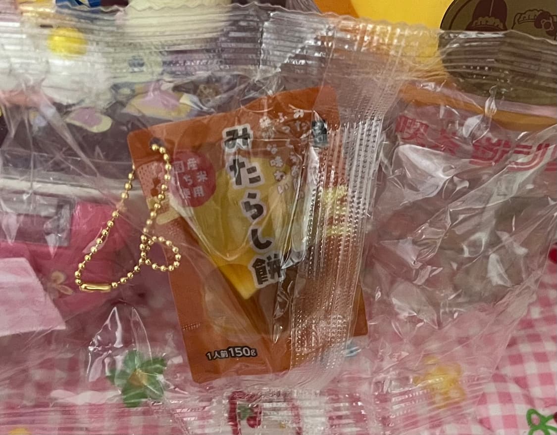 일본 모찌 떡 가챠 키링 스트랩 음식 스퀴시 키체인 상품이미지1