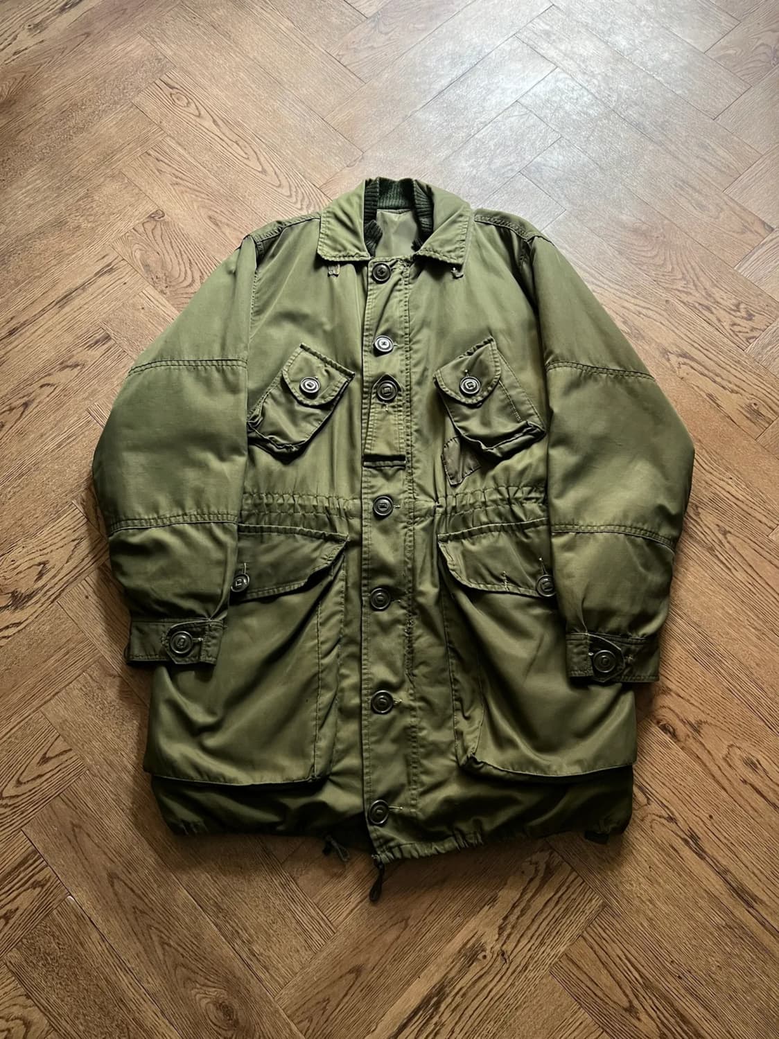 [L]70's 오리지널 캐나다군 IECS 필드 파카 내피포함 상품이미지1