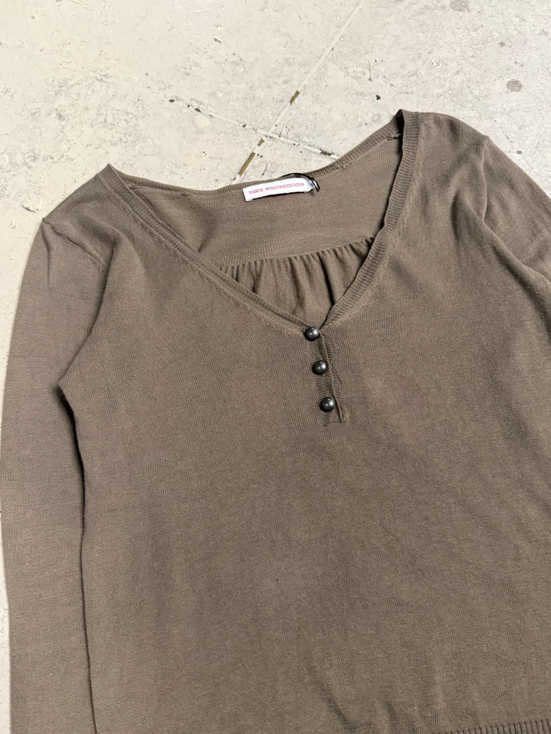 button-up detail cotton knit sleeve 상품이미지6