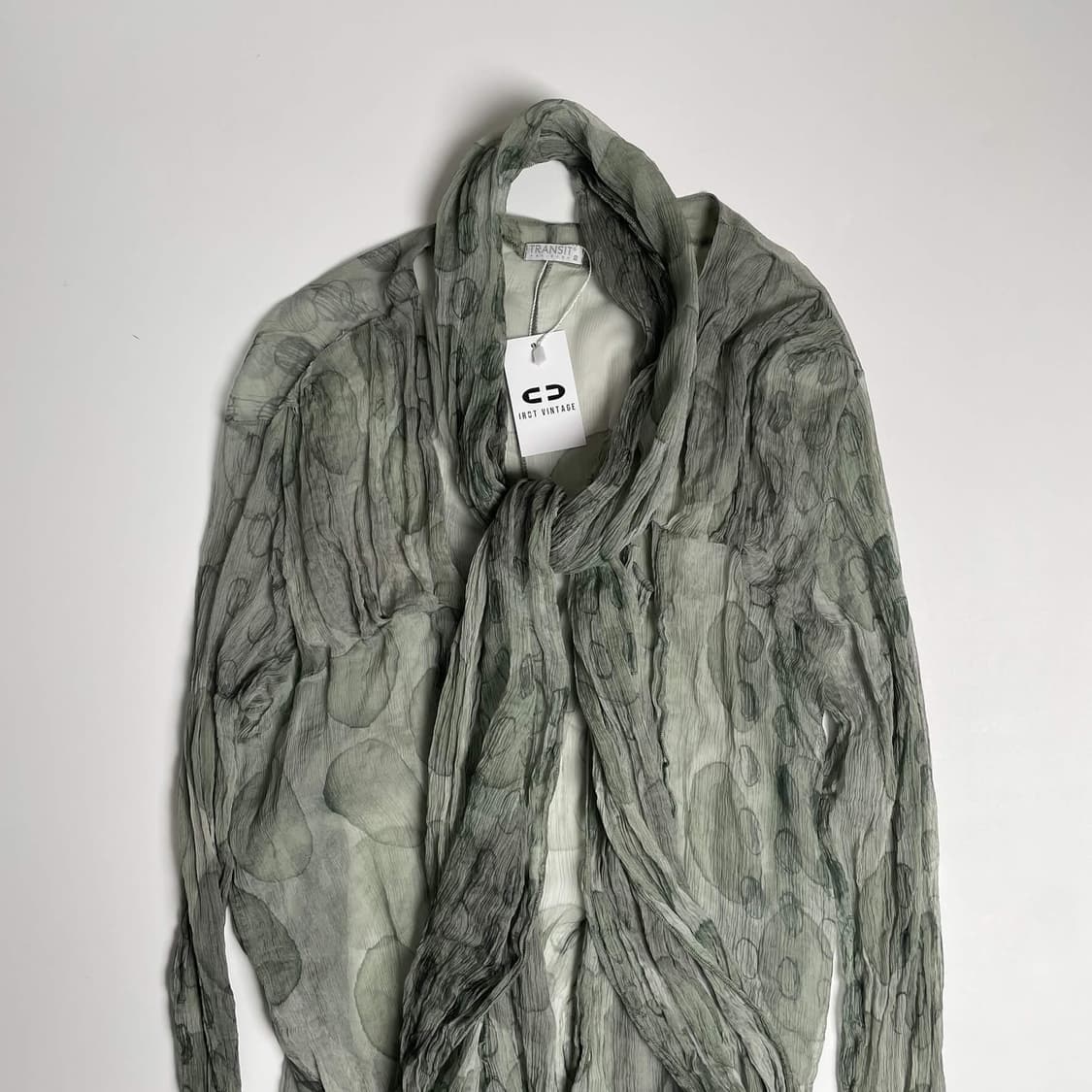 Transit 실크 서클 패턴 머플러 가디건 세트 상품이미지3