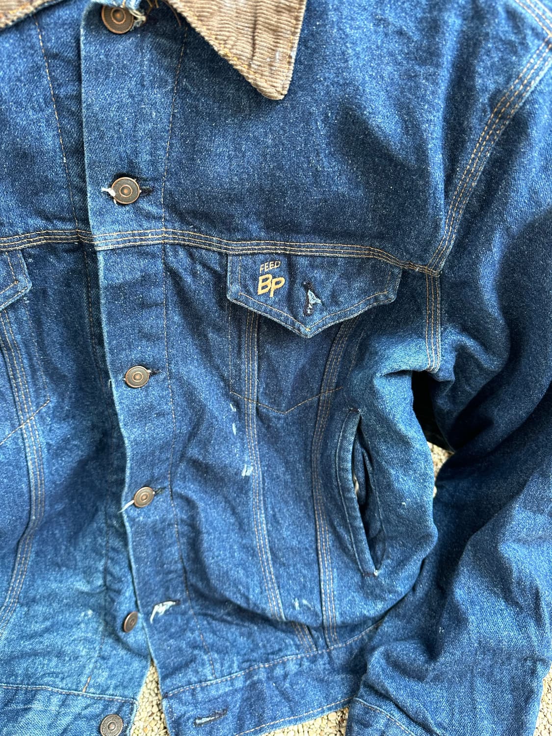90’s wool feed BP denim jacket 상품이미지3