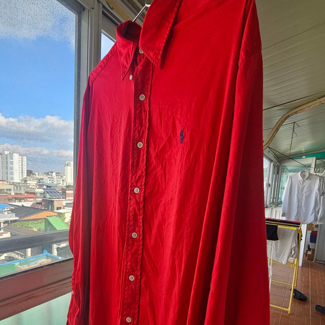 폴로 레드 빅셔츠  L 상품이미지1
