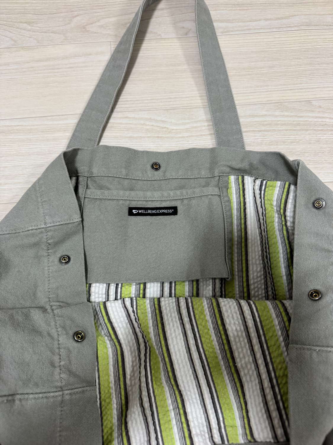 Washed Cotton Tote Bag Warm Grey 상품이미지4