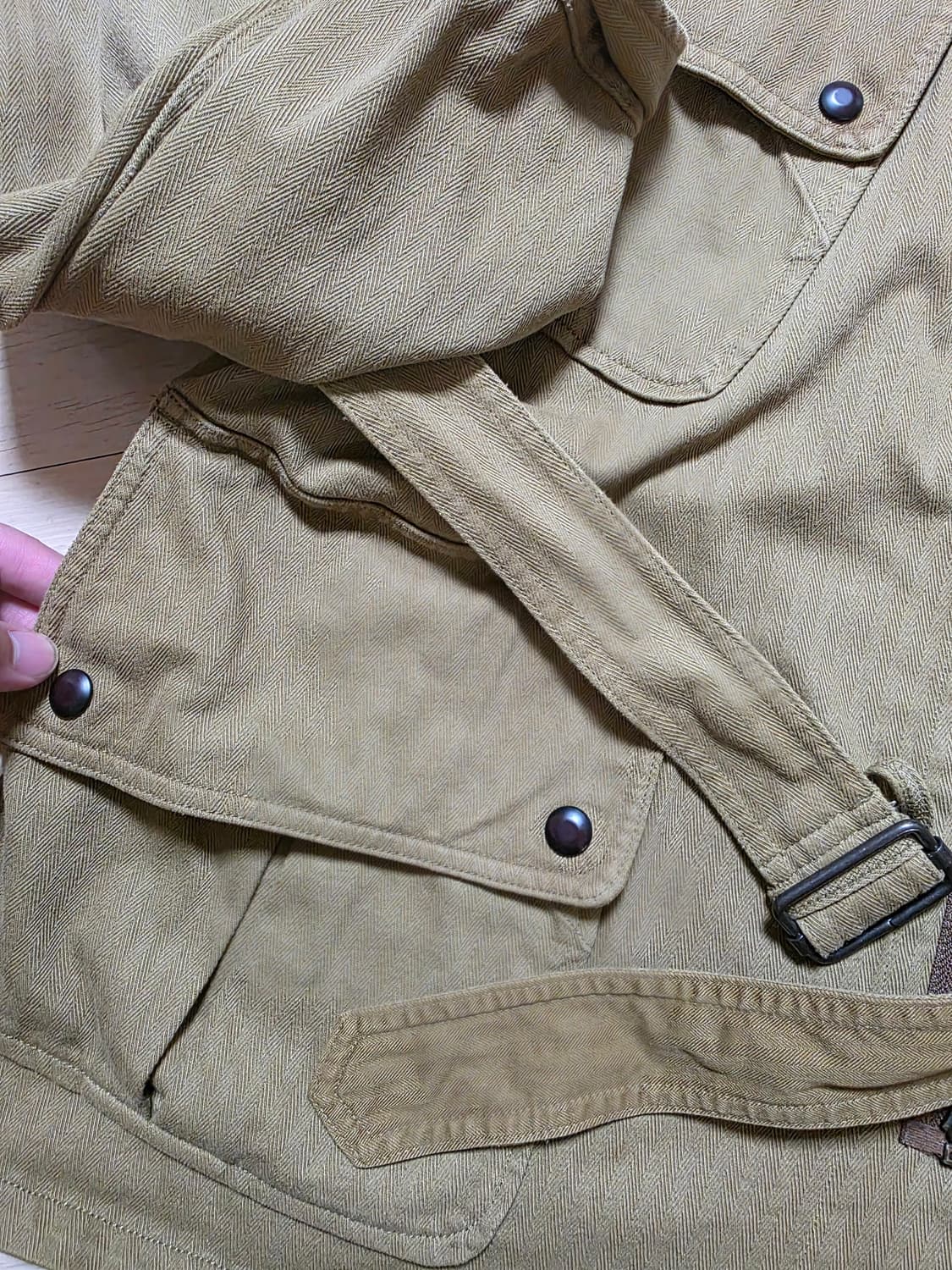 RRL 랄프로렌 / HBT 헤링본트윌 필드자켓 / XL 아미그린 상품이미지3