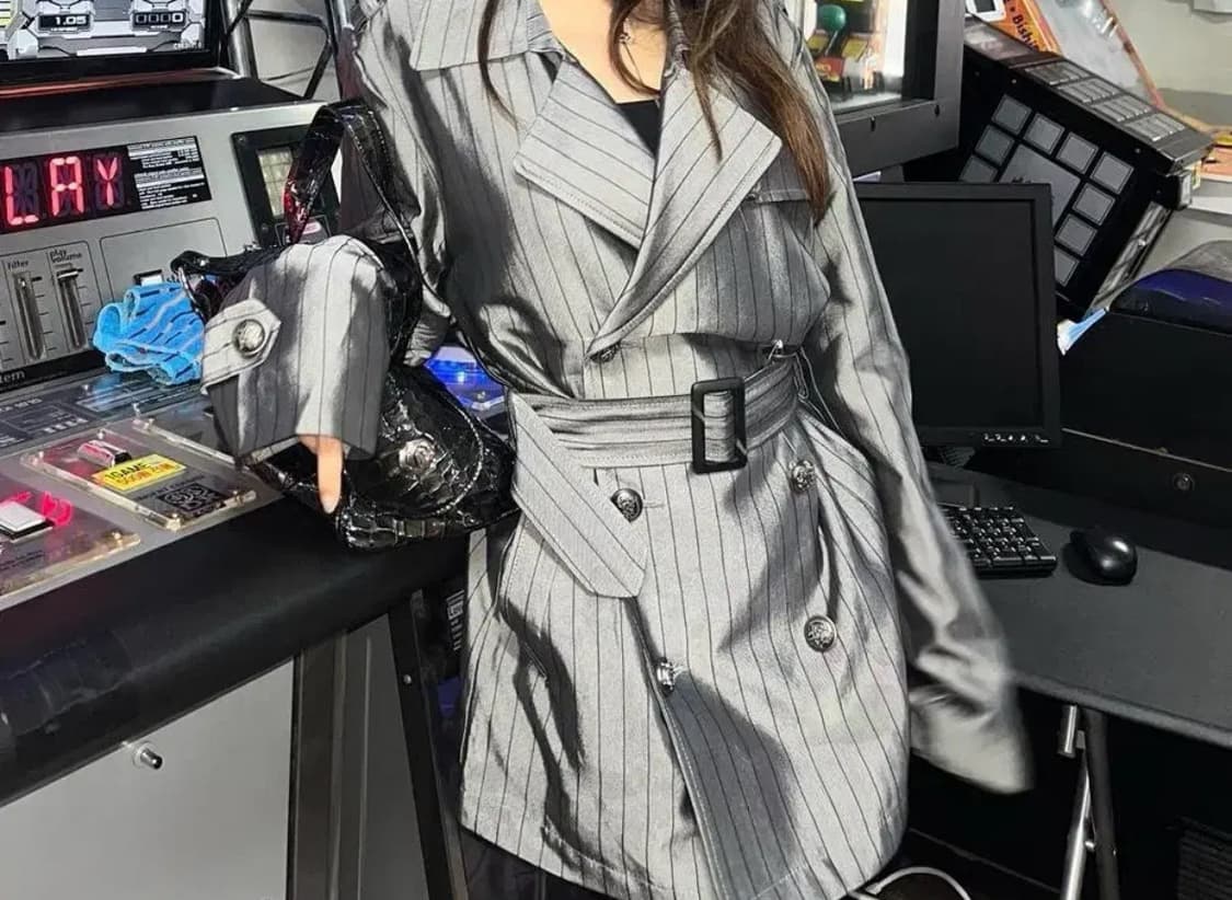 빈티지 샤이닝 실버 코트 상품이미지1