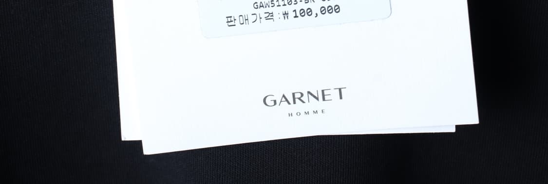 (M-XL) 가넷옴므 반팔 티셔츠 새상품 놈코어 블랙-H32467 상품이미지7